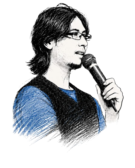 Ilustrasi potret Tiyo Avianto, penulis Visual Thinking